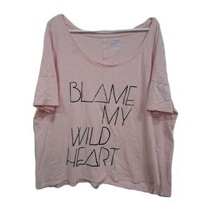 Old Navy Luxe T Shirt Womens XXL Short Sleeve Jersey Knit Pink With Flaws Stains